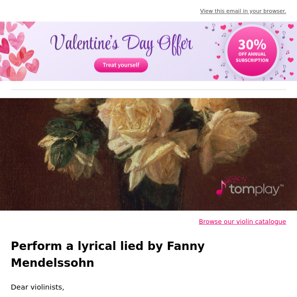🎻 New sheet music: Perform a lied by Fanny Mendelssohn