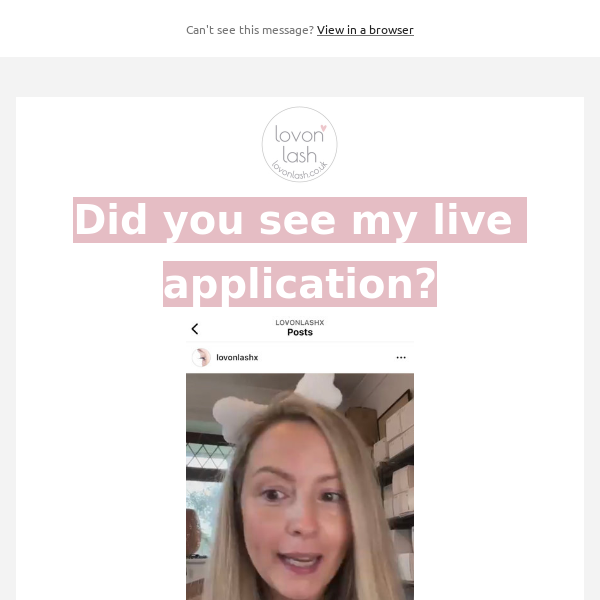 Hey,  Did you see my live?