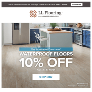 Spills happen, which is why you NEED waterproof flooring!