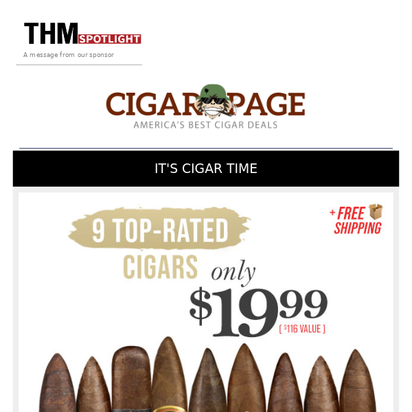 9 top-rated cigars $19.99 + free shipping