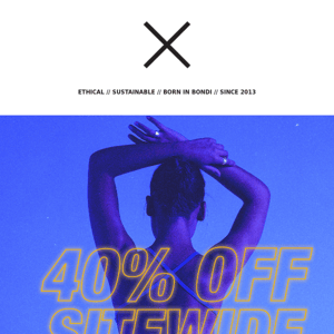 40% OFF SITEWIDE ✕ ENDS SOON