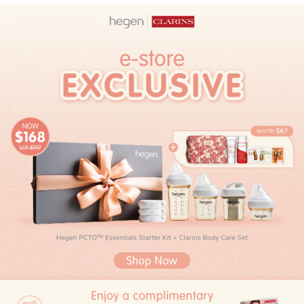 E-Store Exclusive! Hegen x Clarins bundle worth S$168