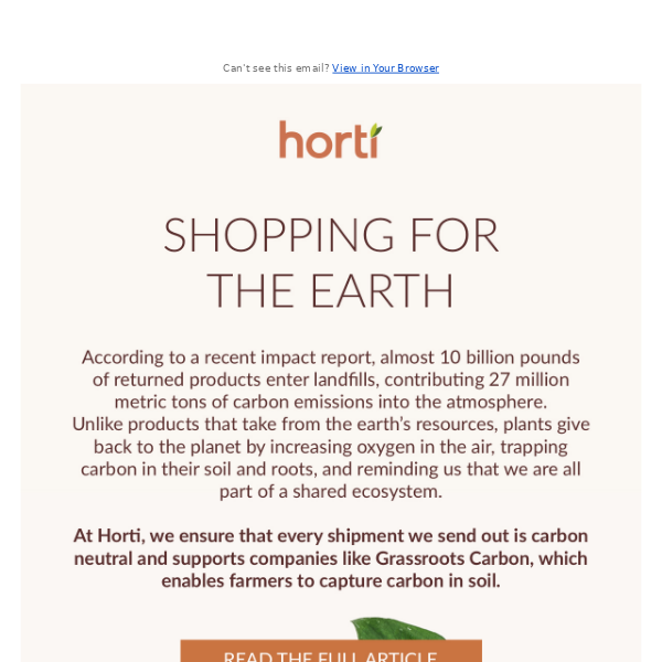 Shopping for the earth