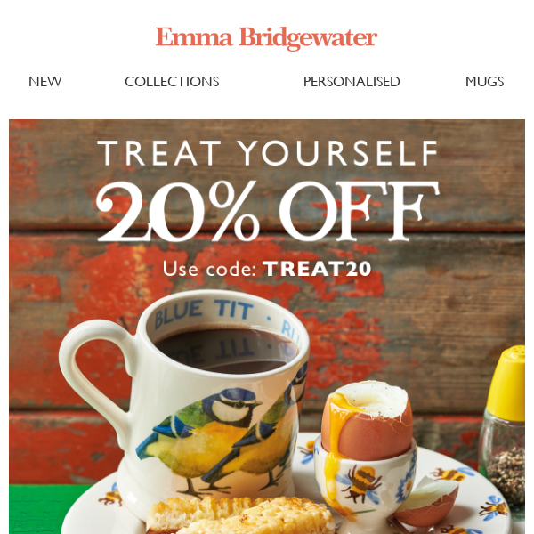 🎁 Emma Bridgewater, enjoy 20% off (almost!) everything 🎁