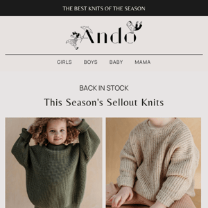 Our SELLOUT Knits are BACK