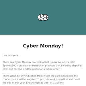 Cyber Monday Deal! Ends Tonight!