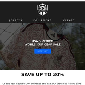 World Cup Jerseys on sale NOW!