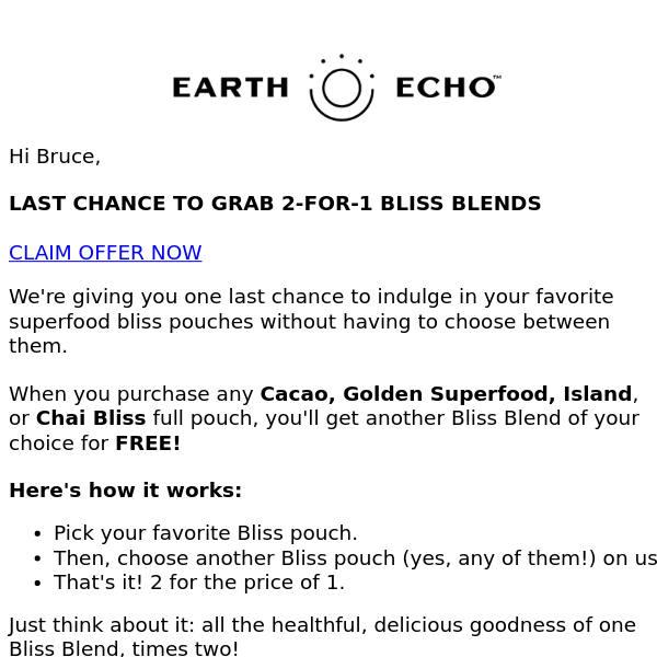 🚨 LAST CALL For Free Bliss Blends 🚨