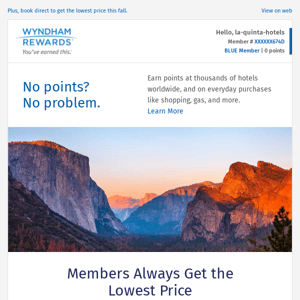 Your August Wyndham Rewards Statement