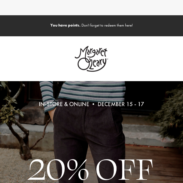 20% Off Bottoms Starts Now!