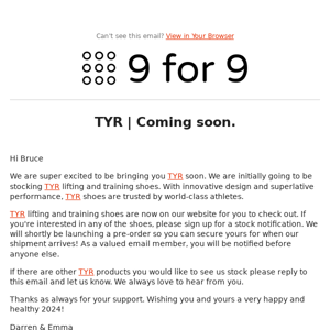 TYR | Coming soon.