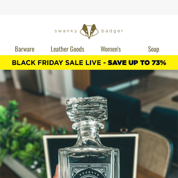 Up to 73% OFF Whiskey Sets for Black Friday! 🥃