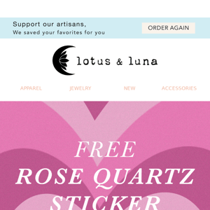 TODAY ONLY: Free V-Day Sticker With Every Order! 🥳