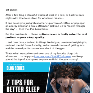 How can you start getting better sleep tonight?