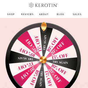 Try your luck. Spin the Wheel today!