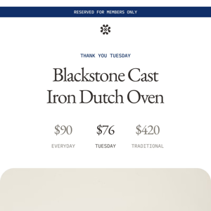 Thank You Tuesday: Blackstone Cast Iron Dutch Oven