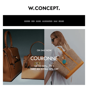 On Sale Now: COURONNE 👜 Up to 50% Off + 10% Off & More