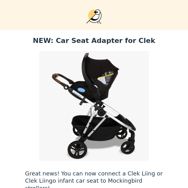 NEW: Clek Car Seat + Mockingbird