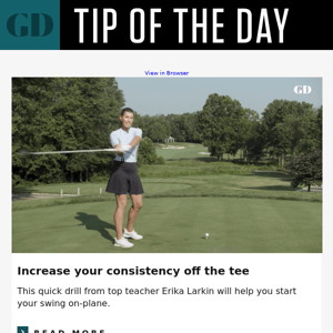 Start your swing on-plane with this quick drill