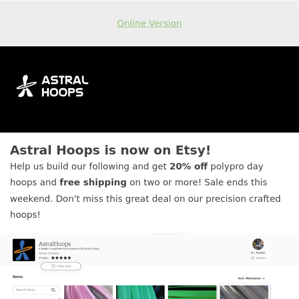 Grab 20% Off on Astral Hoops + Free Shipping! Limited Time Offer!