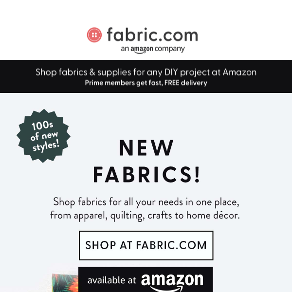 🆕 New Fabrics are Here! Quilting, Apparel, and more…🧵