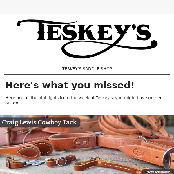 Here are all the highlights from the week at Teskey's!