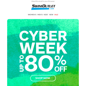 Up to 80% off Cyber Savings!