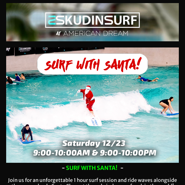 Get Stoked for the Holidays: Surf with Santa & More!