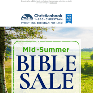 3 Days Left: Mid-Summer Bible Sale