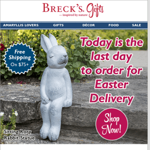 Free Shipping + Final Day for Easter Orders!