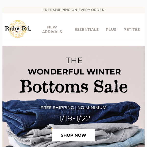 Winter Wardrobe Revamp: January Bottoms Sale! ❄️