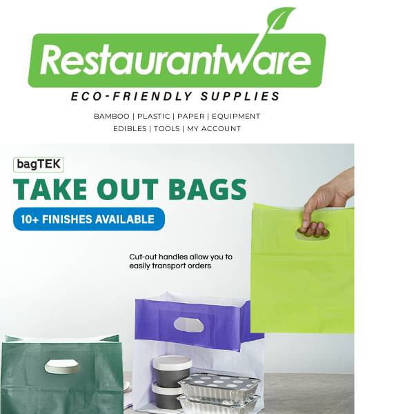 RW Eco Green Plastic T-Shirt Bag - 1/6 Size, Compostable - 12 x 6 1/2 x  22 - 500 count box