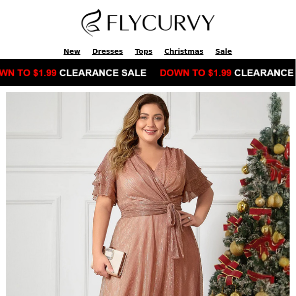 🤩.FlyCurvy.40% OFF on Must-Have Dresses!