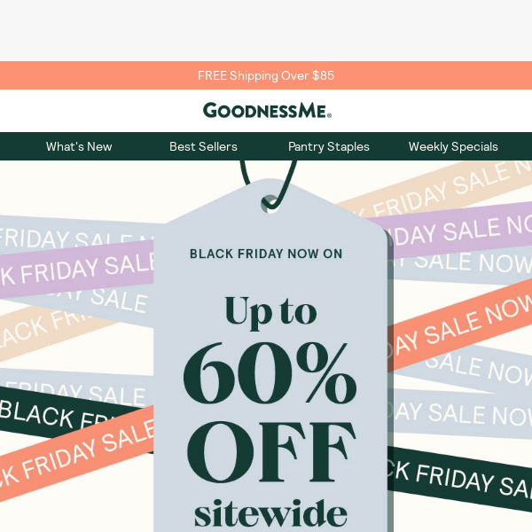 Black Friday: up to 60% off SITEWIDE!