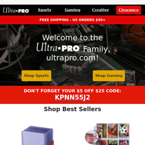 Welcome to Ultra PRO, ultrapro.com!