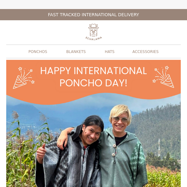 Happy International Poncho Day, EcuaLama! Here is your special offer 💌