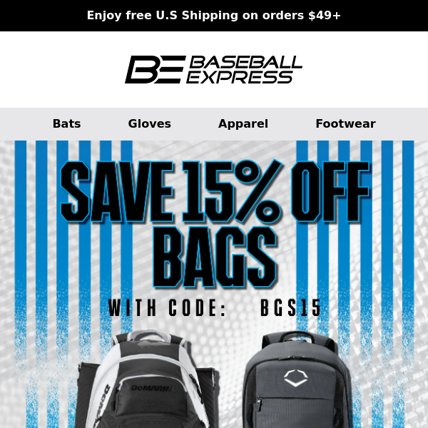BGI WEEKEND SALE: 15% Off Bags and Backpacks 🔥