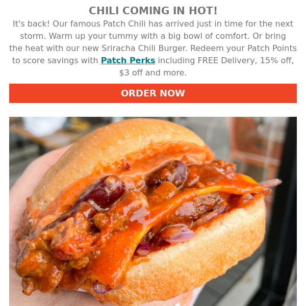 Patch Chili is back! Save with Patch Perks.