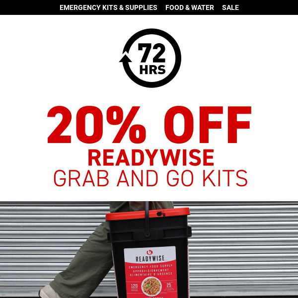 Grab and Go on an Adventure with ReadyWise at 72HRS