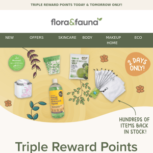 Triple Reward Points Today & Tomorrow Only! 🎉
