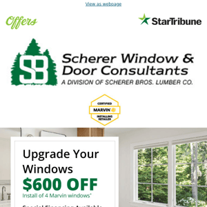 Big Savings on Marvin Window Installs!