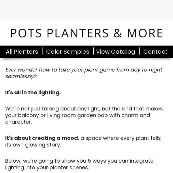 💡 Check these planter lighting ideas out