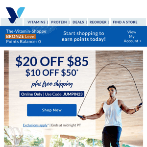 Jumpstart your goals w/ up to $20 off