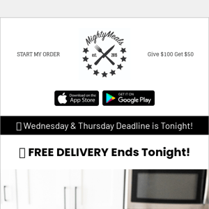 🚨 FREE DELIVERY Ends Tonight!