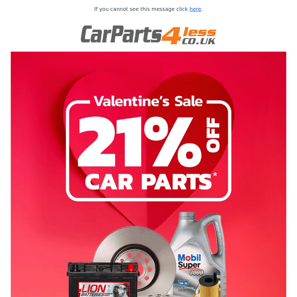 Don't Miss 21% Off This Valentine's!