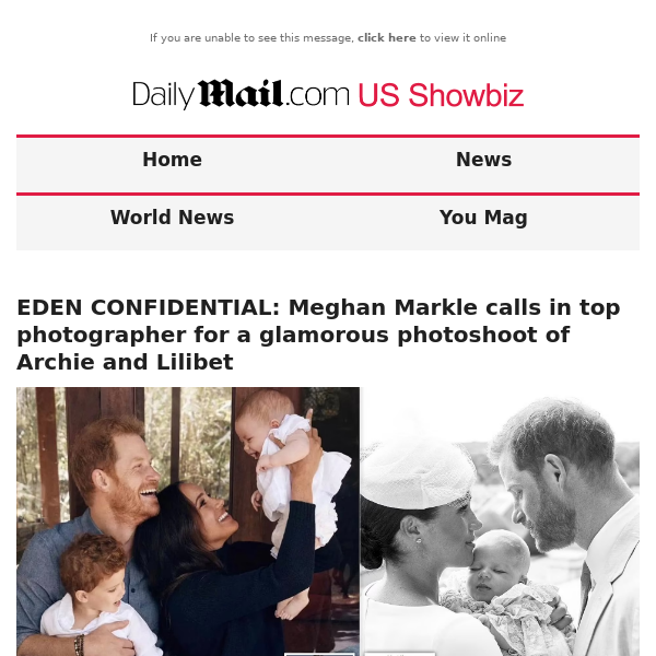 EDEN CONFIDENTIAL: Meghan Markle calls in top photographer for a glamorous photoshoot of Archie and Lilibet