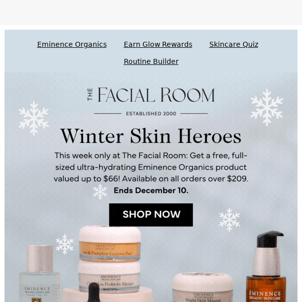 Unlock Winter Skin Radiance with a FREE Eminence Organics Gift!