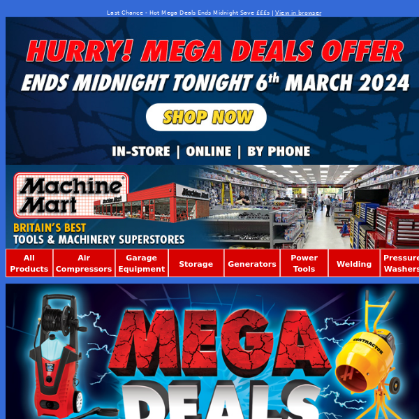 Last Chance! - Our Mega Deals Special Offer Ends Midnight Tonight - Save £££s!