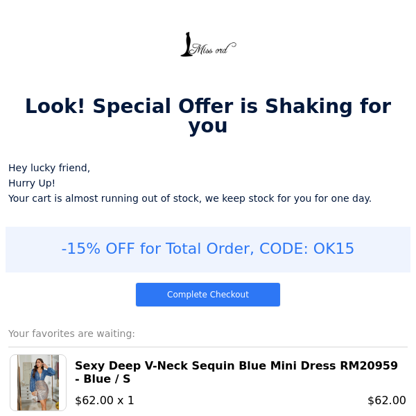 Look! Special Offer is Shaking for you