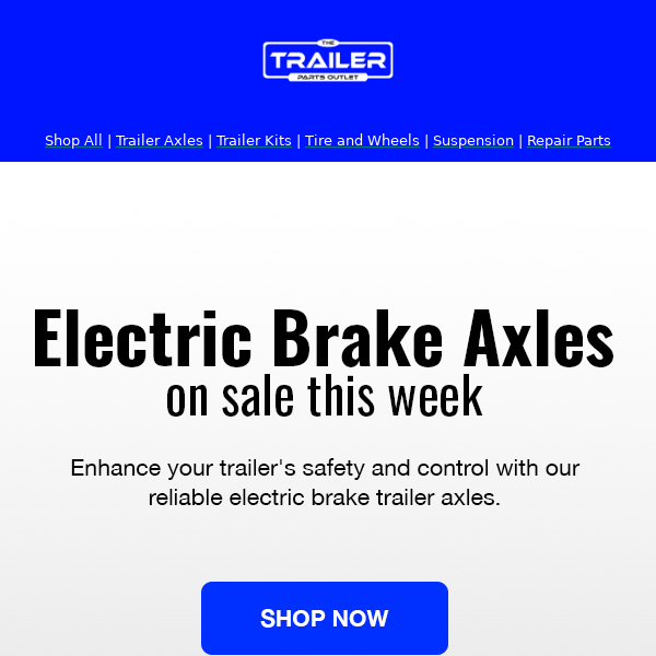 Unleash the Power of Superior Control with Our Electric Brake Axles